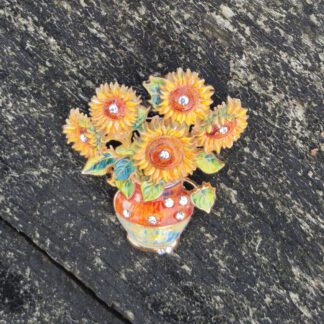 Broches - van Gogh bos zonnebloem 2