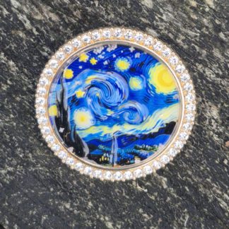 Broches - van Gogh rond blauw